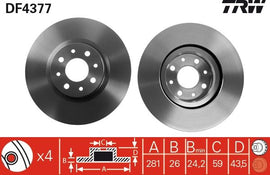 PAIRE DISQUE/FREIN : FIAT BRAVA / LANCIA