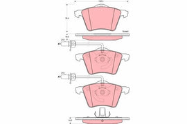 KIT PLAQUETTES TRW AV VW TRANSPORTER IV