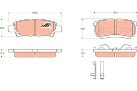 KIT PLAQUETTES AV MITSUBISHI LANCER 2003-->