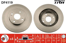 PAIRE DISQUE/FREIN: AV/V. MAZDA323