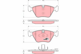KIT PLAQUETTES TRW AV BMW M3 (E46) Z4 (E85,E86)