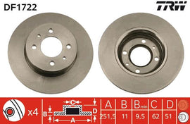 PAIRE DISQUE DE FREIN: AV. FIAT