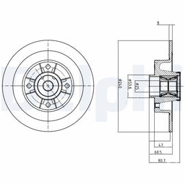 DISQUE COURONNE DELPHI AR:CLIO III / MEGANE /MODU