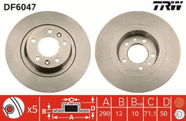 PAIRE DE DISQUES DE FREIN TRW AR P407