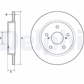PAIRE DE DISQUE DE FREIN DELPHI AR TOYOTA AURIS