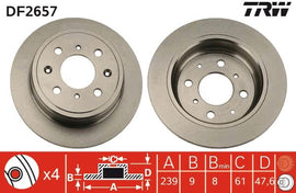 PAIRE DISQUE / :AR HONDA ACCORD