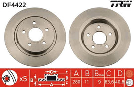 PAIRE DISQUE/FREIN : AR. FORD C-MAX