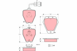 KIT PLAQUETTES TRW AV AUDI 100 A6 A8
