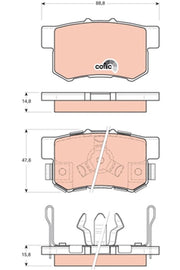 KIT PLAQUETTES TRW AR HONDA ACCORD VIII CRV.2005->