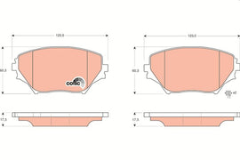 KIT PLAQUETTES AV TOYOTA RAV 4 II 2000--&gt;