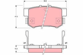 KIT PLAQUETTES AR HONDA CIVIC ACCORD VII 1998--&gt;