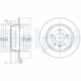PAIRE DE DISQUE DE FREIN AR DELPHI MERCEDES VITO