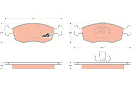 KIT PLAQUETTES AV FIAT DOBLO PALIO WEEK-END 2001--&gt;