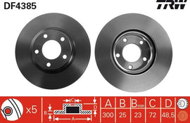 PAIRE DE DISQUE DE FREIN TRW AV MAZDA 3
