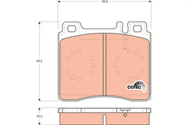 KIT PLAQUETTES TRW AV MERCEDES (S) W140, C140
