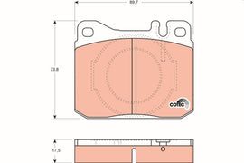 KIT PLAQUETTES TRW AV MB W123 W126 C123 C126