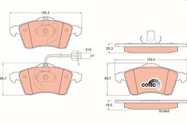 KIT PLAQUETTES TRW AV VW TRANSPORTER 90--&gt;