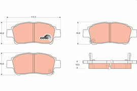 KIT PLAQUETTES AV TOYOTA YARIS 1999--&gt;
