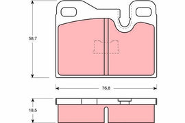 KIT PLAQUETTES AV PORSCHE 924. 944