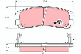 KIT PLAQUETTES TRW AR MITSUBISHI GALANT MK V