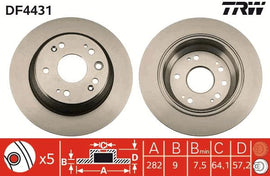 PAIRE DISQUE/FREIN : AR HONDA ACCORD