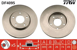 PAIRE DISQUE/FREIN: AV/V JAGUAR