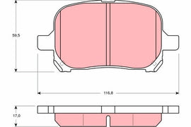 KIT PLAQUETTES AV TOYOTA CAMRY I 1996-->