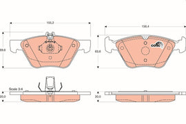 KIT PLAQUETTES AV MERCEDES E (W210)(S210)
