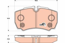 KIT PLAQUETTES TRW AR FORD TRANSIT 2006-->