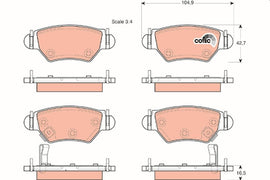 KIT PLAQUETTES TRW AR OPEL ASTRA G CORSA C ZAFIRA