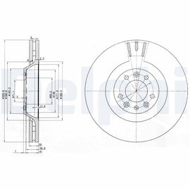DISQUE FREIN DE FREIN DELPHI AV : CIT C5 P 407
