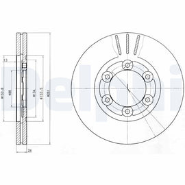 PAIRE DE DISQUE DELPHI AV : KIA 2700