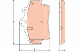 KIT PLAQUETTES AV TRW PORSCHE CAYMAN BOXTER