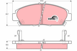 KIT PLAQUETTES AV HONDA ACCORD VI. ROVER 600