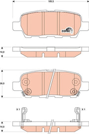 KIT PLAQUETTES TRW AR NISSAN MURANO QASHQAI XTRAIL