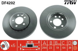PAIRE DISQUE/FREIN: AV. ROVER 75