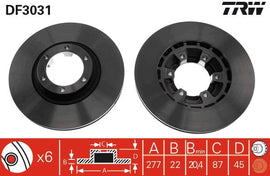 PAIRE DE DISQUE AV : MITSUBISHI L200/300