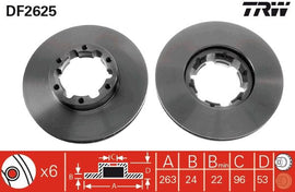 PAIRE DE DISQUE DE FREIN TRW NISSAN
