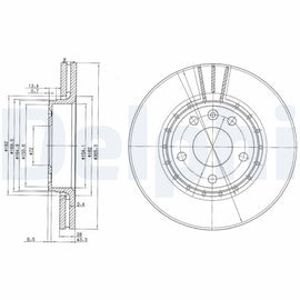 PAIRE DE DISQUE DE FREIN DELPHI AV : NISSAN OPEL