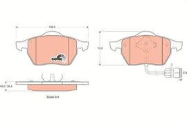 KIT PLAQUETTES AV AUDI 100, A6 1994