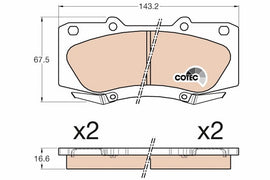 KIT PLAQUETTES AV TOYOTA HILUX III 2005--&gt;