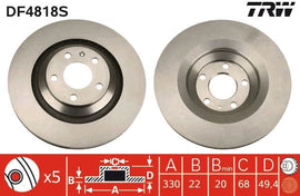 DISQUE DE FREIN AR :AUDI A6