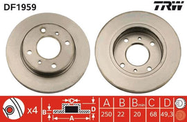 PAIRE DISQUE/FREIN : NISSAN BLUEBIRD