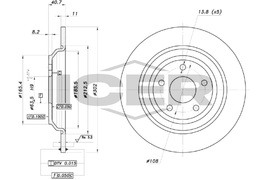 PAIRE DISQUE TRW  :AV. FORD FOCUS III