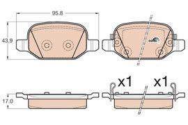 KIT PLAQUETTES TRW AR FIAT 500L