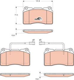 KIT PLAQUETTES TRW AV ALFA ROMEO 159 GIULIETTA
