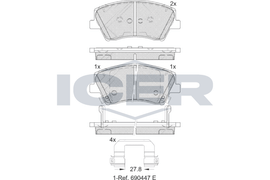KIT PLAQUETTES TRW AV HYUNDAI ELANTRA 2015