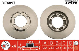 PAIRE DE DISQUE DE FREIN : MITSHUBICHI L200
