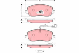 KIT PLAQUETTES TRW AV FIAT CROMA 2005-->