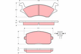 KIT PLAQUETTES TRW AV TOYOTA STARLET TERCEL